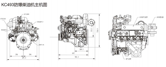 Motor diesel 50KW do motor à prova de explosões da classe I para o extração de carvão